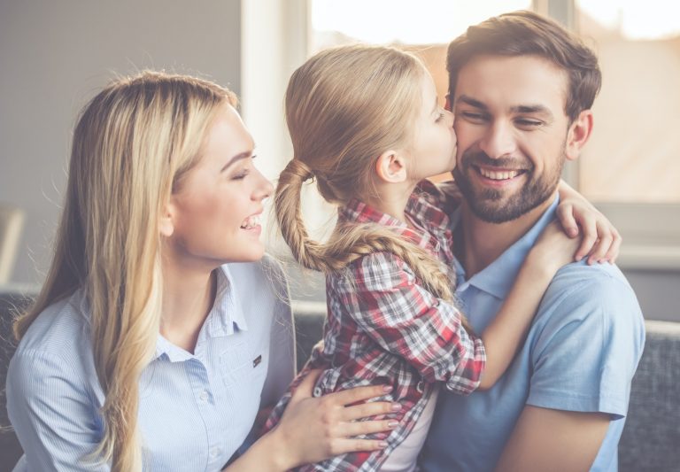 happy family at home
